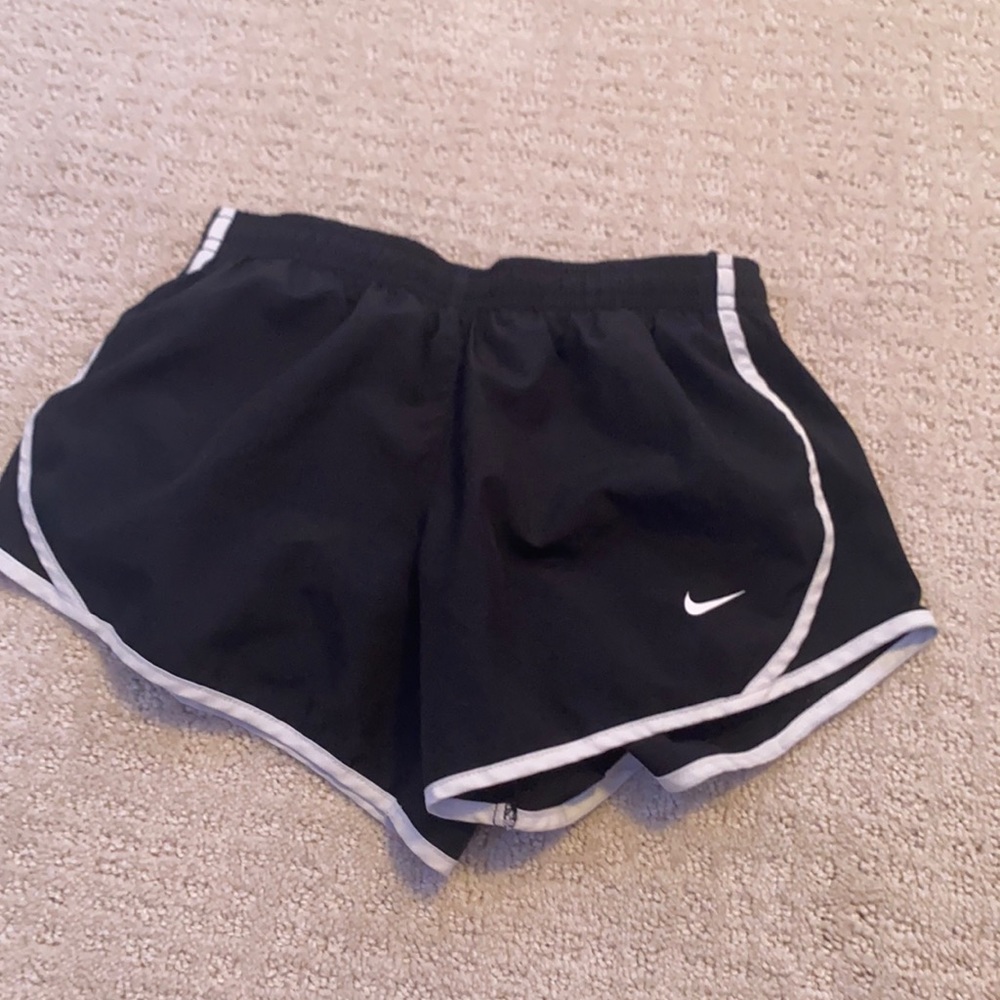 nike black and white stripe shorts